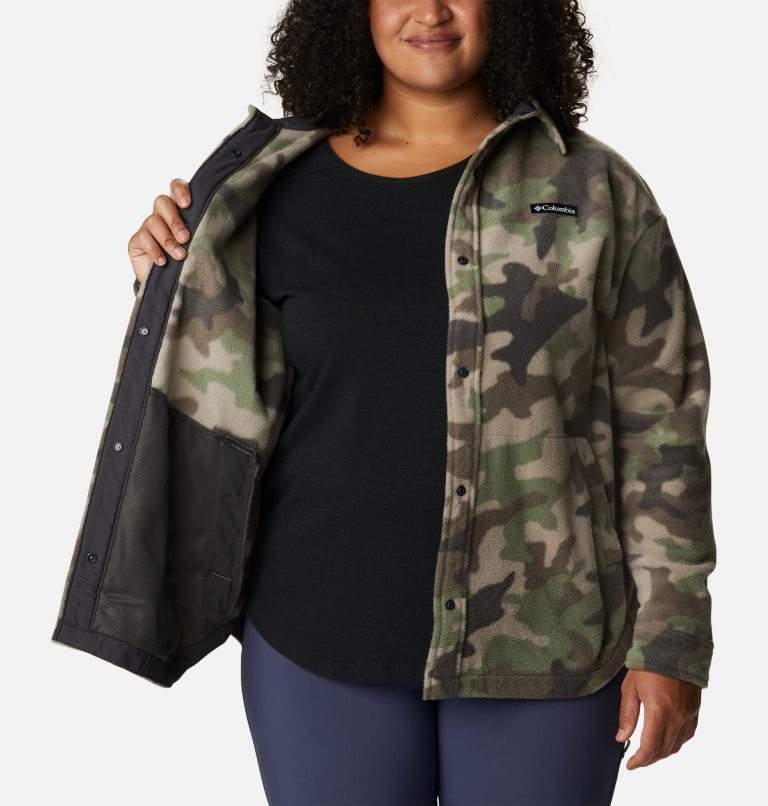 Columbia Benton Springs Shirt Jakke Dame Camouflage | Plus Size 24068T